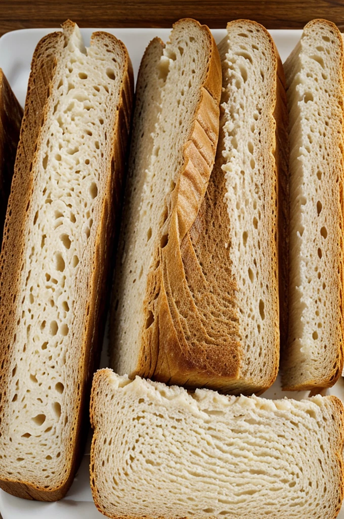 several types of sliced bread