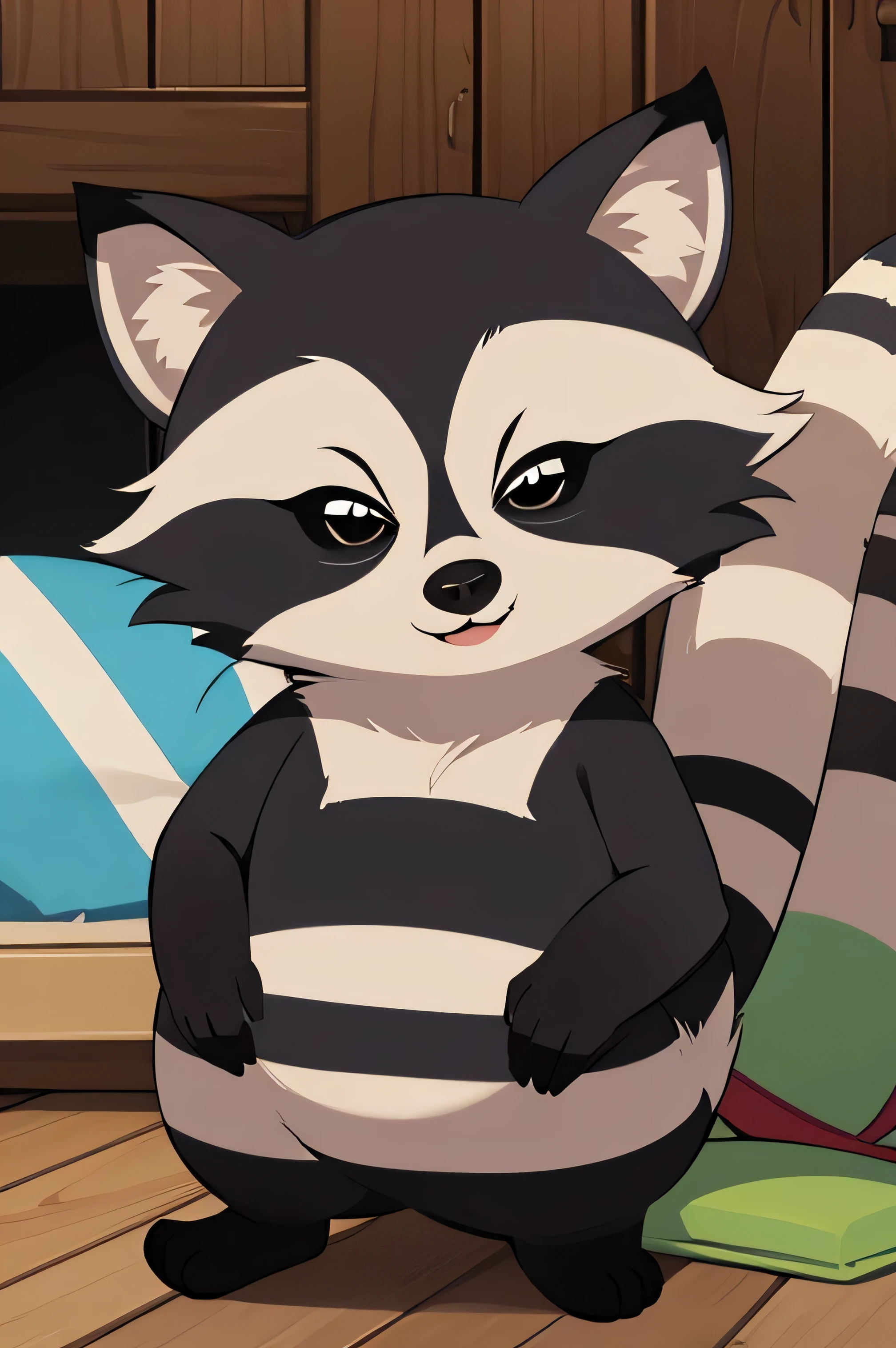 funny cartoon raccoon 