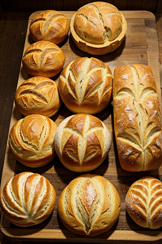 several types of bread