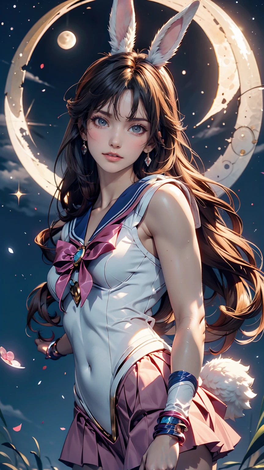 「Sailor Moon」、Tsukino Usagi(moon Rabbit)、Punishment pose on behalf of the moon