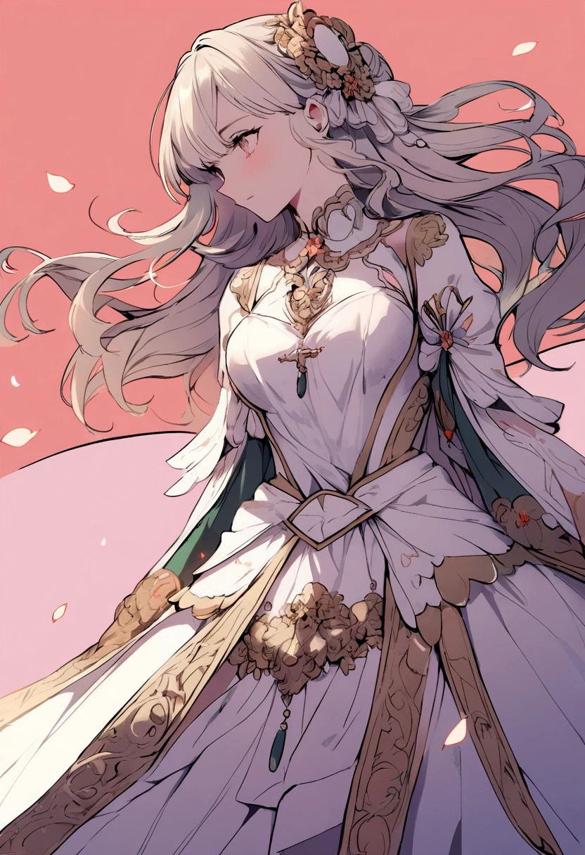 a lovely woman, Color background