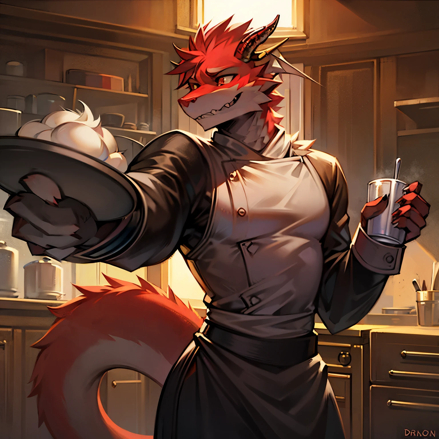 red dragon furry chef 