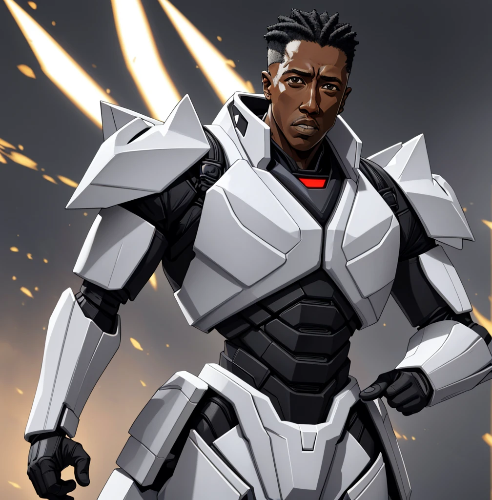 Wesley Snipes as Michael, the Right Hand of the Creator. Co-Leader of the Archangels, A crack squad of futuristic and highly technically advanced warriors. Ancient, but not old. Powerful, IN a white and black winged exo-mecha suit, tight fitting, open faced,
