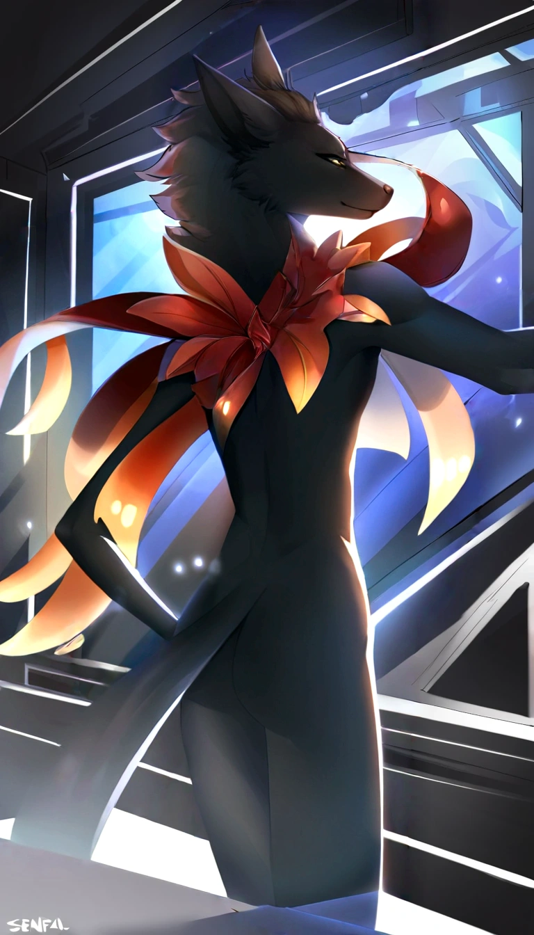 Black body, black fur
