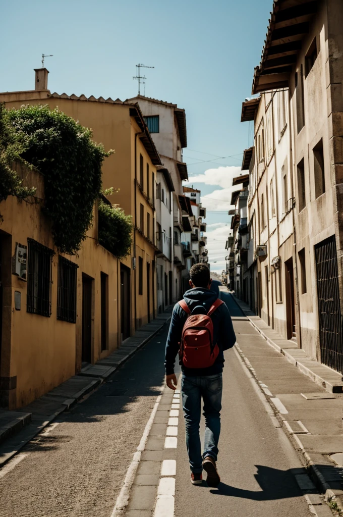 Camino solitario urbano