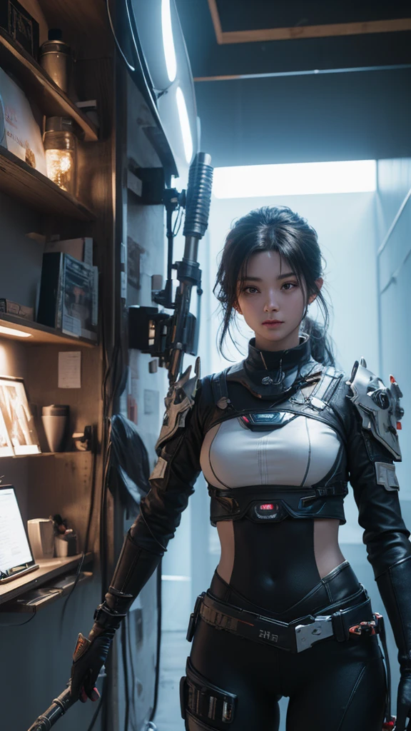 ((highest quality)), ((masterpiece)), (detailed:1.4), 3D, Images of beautiful cyberpunk women,High resolution (High Dynamic Range),Ray Tracing,NVIDIA,Super Resolution,Unreal 5,Scattered under the surface,PBR Texturing,Post-processing,Anisotropic Filtering,Written boundary depth,Maximum clarity and sharpness,Multilayer Texture,Albedo and Specular Maps,Surface Shading,Accurate simulation of light-matter interactions,Perfect balance,Octane Rendering,Two-tone lighting,wide aperture,Low ISO,White balance,Three-part method,8K RAW,