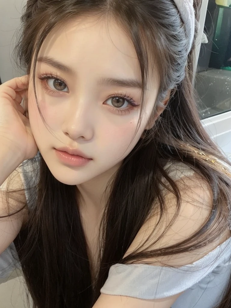 A close up of a girl with good skin, high quality, Korean, ulzzang girl, korean look, blackpink, kim jennie, Lisa, Blackpink jennie