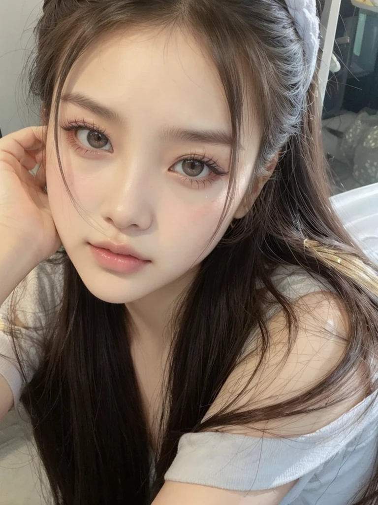 A close up of a girl with good skin, high quality, Korean, ulzzang girl, korean look, blackpink, kim jennie, Lisa, Blackpink jennie