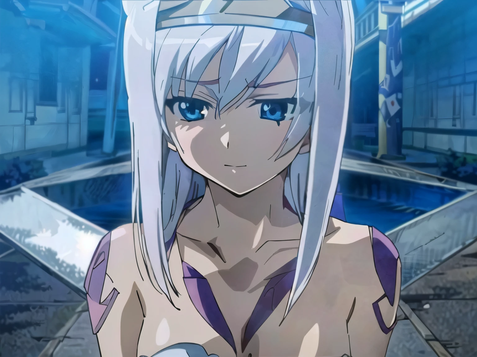 anime girl with white hair and blue eyes holding a cell phone, white haired deity, scales covering her chest, rogue anime girl ayanami rei, neferpitou, aqua from konosuba, hajime yatate, white fox anime, the godess hera looking angry, ayanami, the goddess artemis smirking, cel shaded anime, female anime character