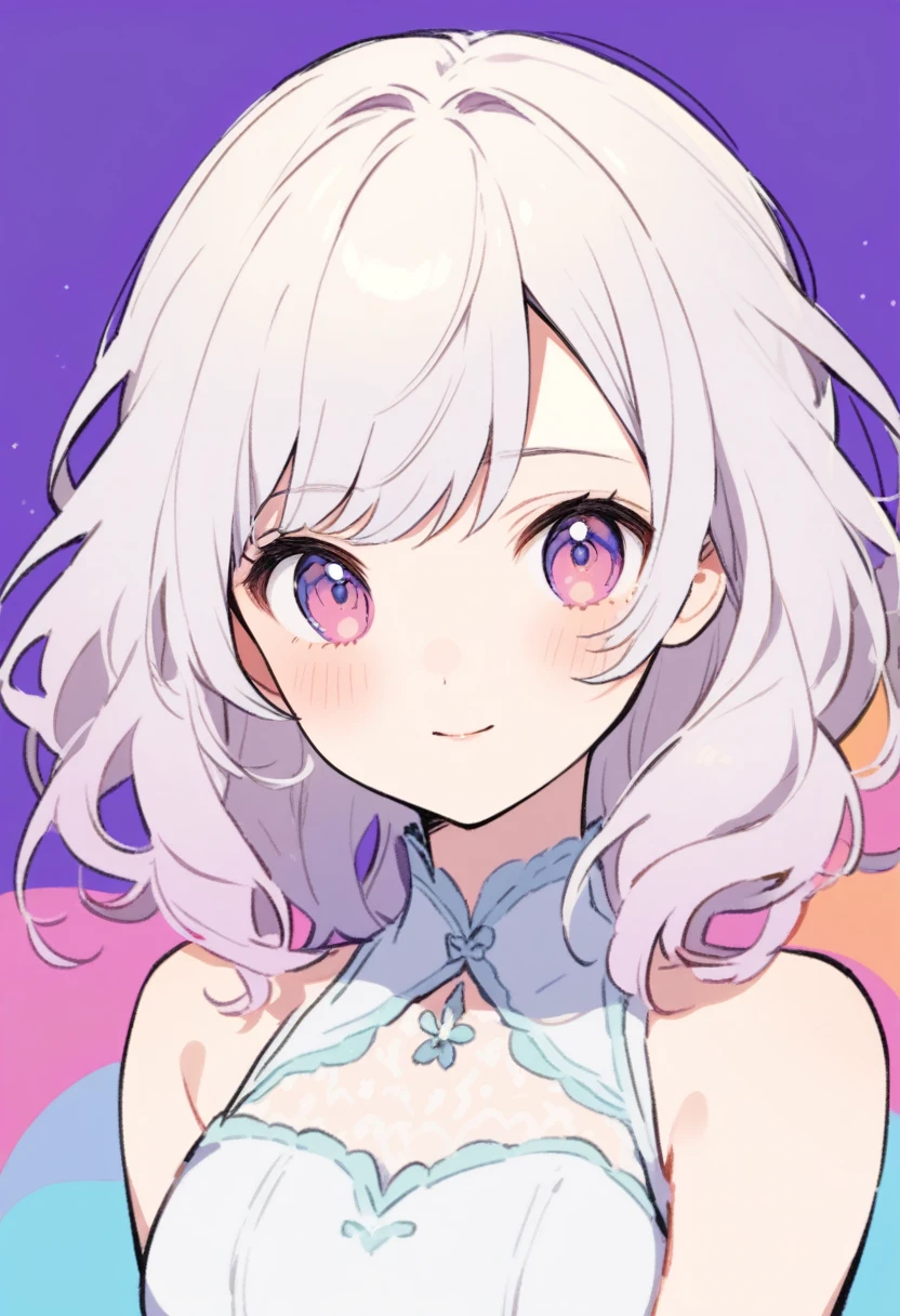 a lovely woman, Color background