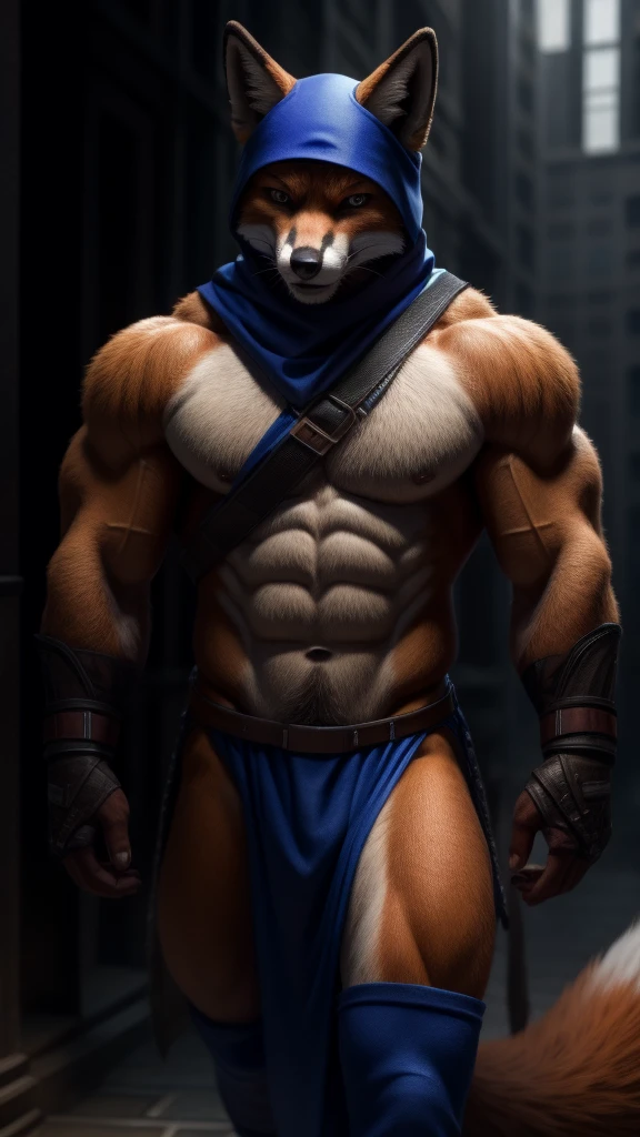 Ninja fox male muscular