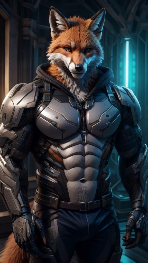 Cyborg fox muscular