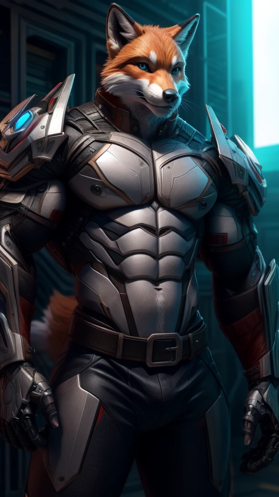 Cyborg fox muscular