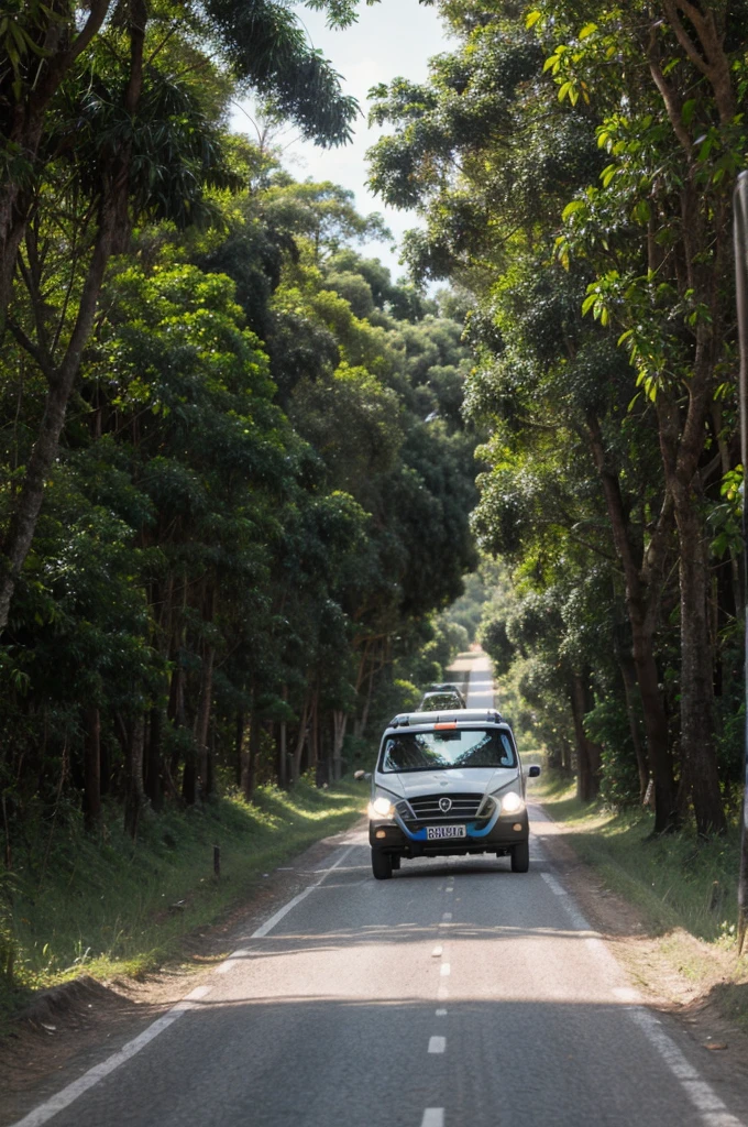 PARADERO DE CARRO Y DE BICICLETA EN UNA CARRETERA DE LA SELVA