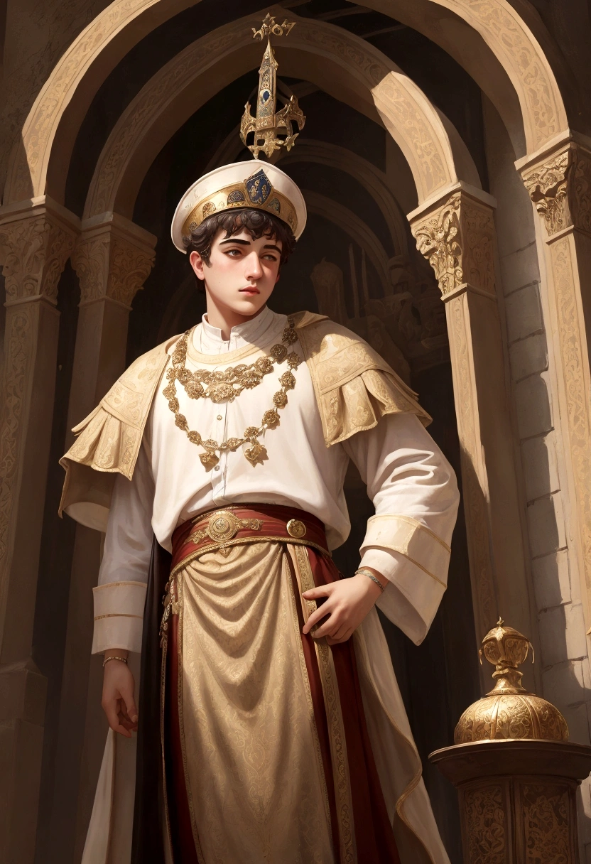 (masterpiece, best quality),Emperor Justinian in Young Age
