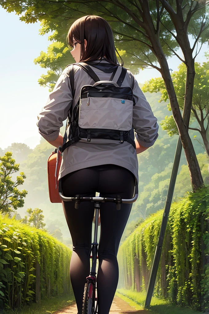 PARADERO DE CARRO Y DE BICICLETA EN UNA CARRETERA DE LA SELVA