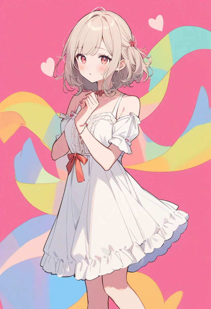 a lovely woman, Color background