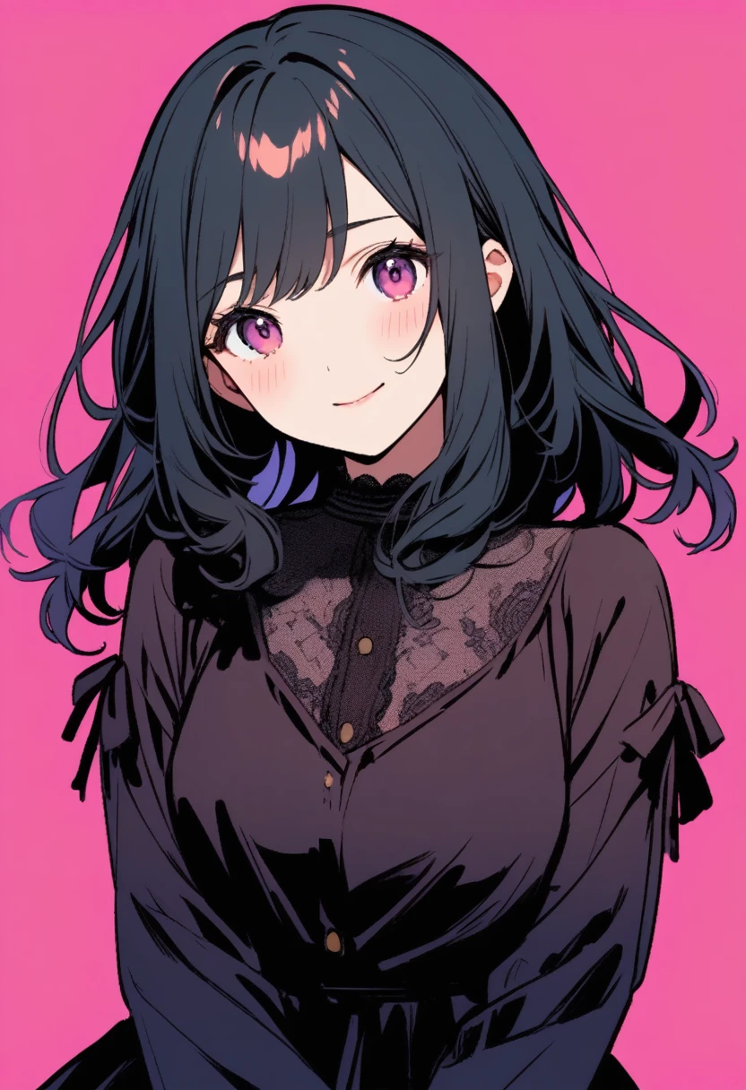 a lovely woman, Color background