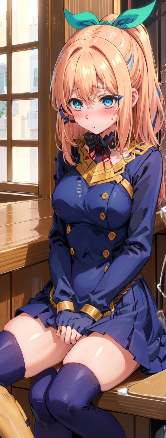 best quality, (masterpiece:1.2), detailed, medieval,
Rumia Tingel,
1girl, solo, ((blush)),
medium hair, blonde hair, short ponytail, blue eyes, green bow, x hair ornament,
((( blue eyes, ultra-detailed eyes))),
Dynamic pose, ((blush)), medium breasts, medium hair, background, perfect anatomy, healthy skin, glowing eyes, cat ears. ((((sitting in a bar)))). (((((healthy skin))))), confident. (((Dominatrix, authority, merciless)))