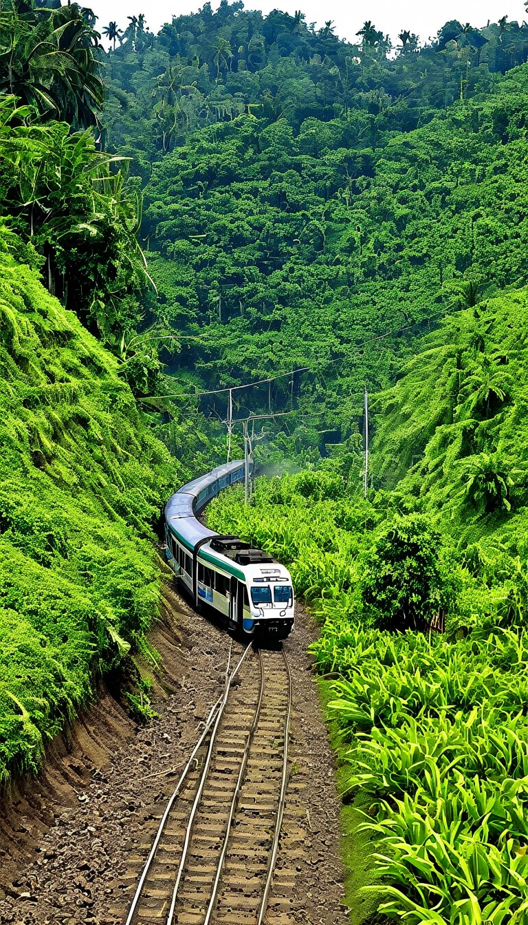 train, realistic, situation in indonesia