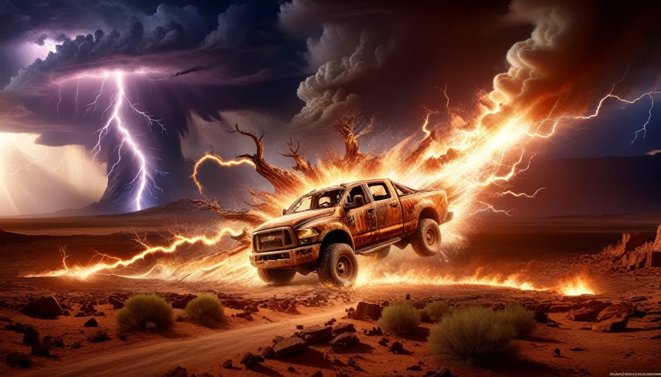 flames of fire lightning ravage a desolate world, a testimony of your last breath" pode ser gerado da seguinte forma: "lightning fire tornadoes, arid apocalyptic landscape, caos destrutivo, brasas brilhantes, Inferno rodopiante, nuvens escuras sinistras, desolation and despair, Ventos violentos, thunder beating, terrifying spectacle, last breaths of life, devastation and ruin, Amazing consequences, Atmosfera surreal, post-apocalyptic nightmare, cores vivas e intensas, chamas bruxuleantes, mesmerizing destruction, Atmospheric Lighting, epic catastrophe, A ira da natureza, mundo morrendo, realidade distorcida, whirlwind of destruction, paisagem retorcida e contorcida, fierce and uncontrollable forces, cena inspiradora e arrepiante, horizonte sombrio e sombrio, poderosa onda de energia, cataclysmic display, desperate struggle for survival, final chapter unfolding, beleza assombrosa em meio ao caos, remnants of hope in the darkness, strange and unearthly feeling, cataclysmic event on the verge of extinction, imagens surreais e assustadoras, simbolismo poderoso