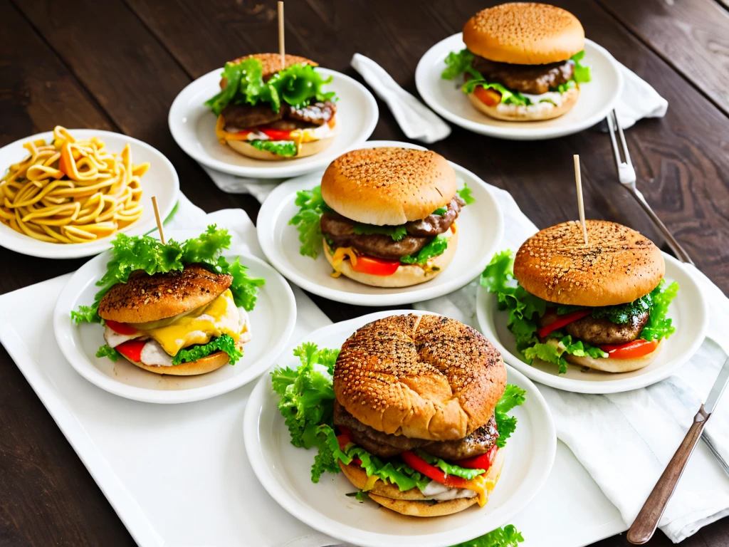 Juicy hamburger steaks, aromatic grilled chicken and seafood pastas full of seafood.