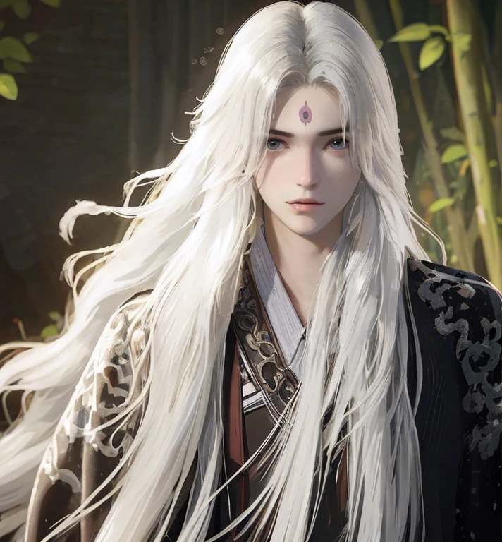 An antique teenager，Flowing hair，The face shape and facial features remain unchanged
