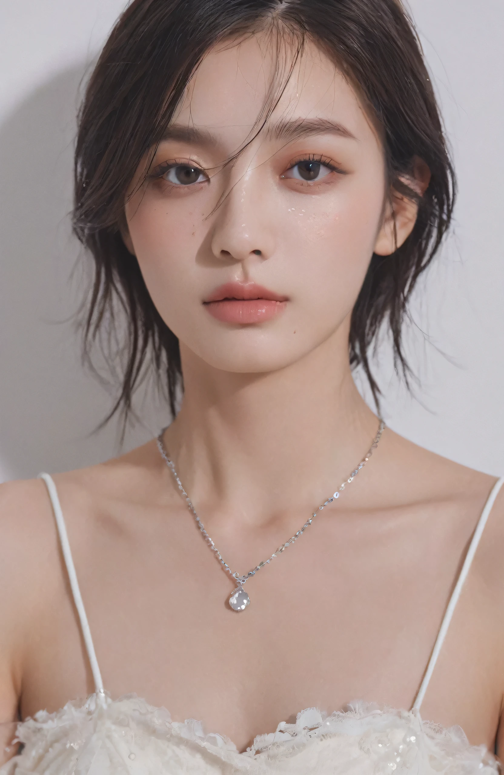 xxmixgirl, analog style, eye focus, highest quality, (highly detailed skin), photo of a exquisitely beautiful pale skin, 21yo, perfect face, alluring eyes, (seductive makeup: 1.5), skin pores, (bokeh:1.8), sharp focus, dappled lighting, (backlighting), film grain, (highly detailed, intricately detailed), 8k, HDR, front view, studio light, Ultra-detailed face, Detailed eyes, (Double eyelid: 1.4), Alice toggle, brown eye, (commercial: 1.8), 1girl wet tshirt water drops, (splash detailed), ((white studio background: 2))