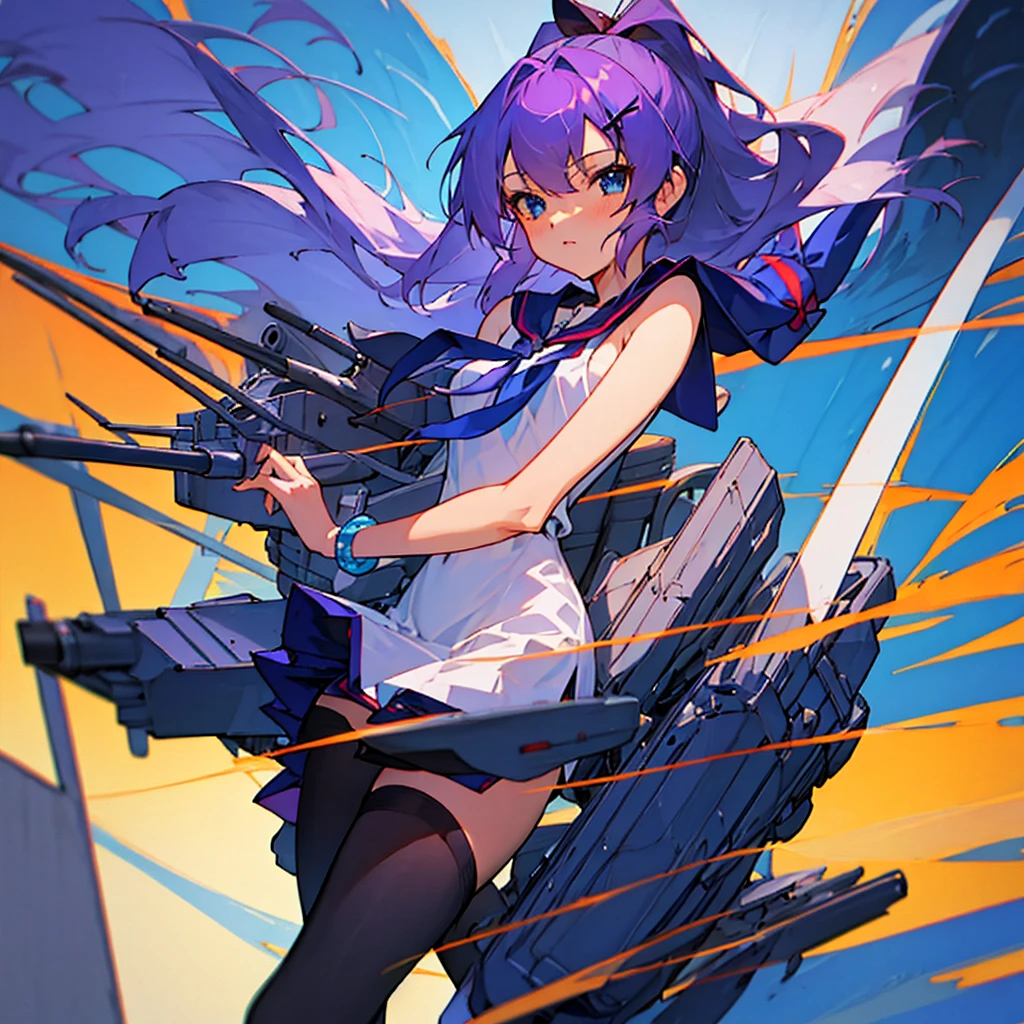  anime with purple hair and blue eyes in a sailor outfit, estilo de arte anime moe, kantai collection style, Misato Katsuragi, rei hiroe, estilo de arte de anime, em estilo anime, no estilo anime, retrato estilo anime, estilo de Ilya Kuvshinov, (Menina anime), estilo de arte desconhecido, arte oficial, estilo anime do ig studios