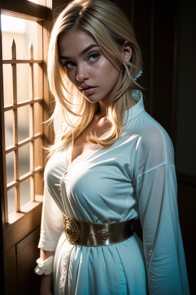 (obra maestra, mejor calidad), hermosa chica, lumina de "impacto genshin",
luminedef, standing in his room, (hermosos ojos detallados) tiro medio al cuerpo, (sudadera con capucha corta, debajo del pecho) rubio, cabello corto, ojos amarillos, ultra detailed ojos amarillos, tiro de cuerpo completo,