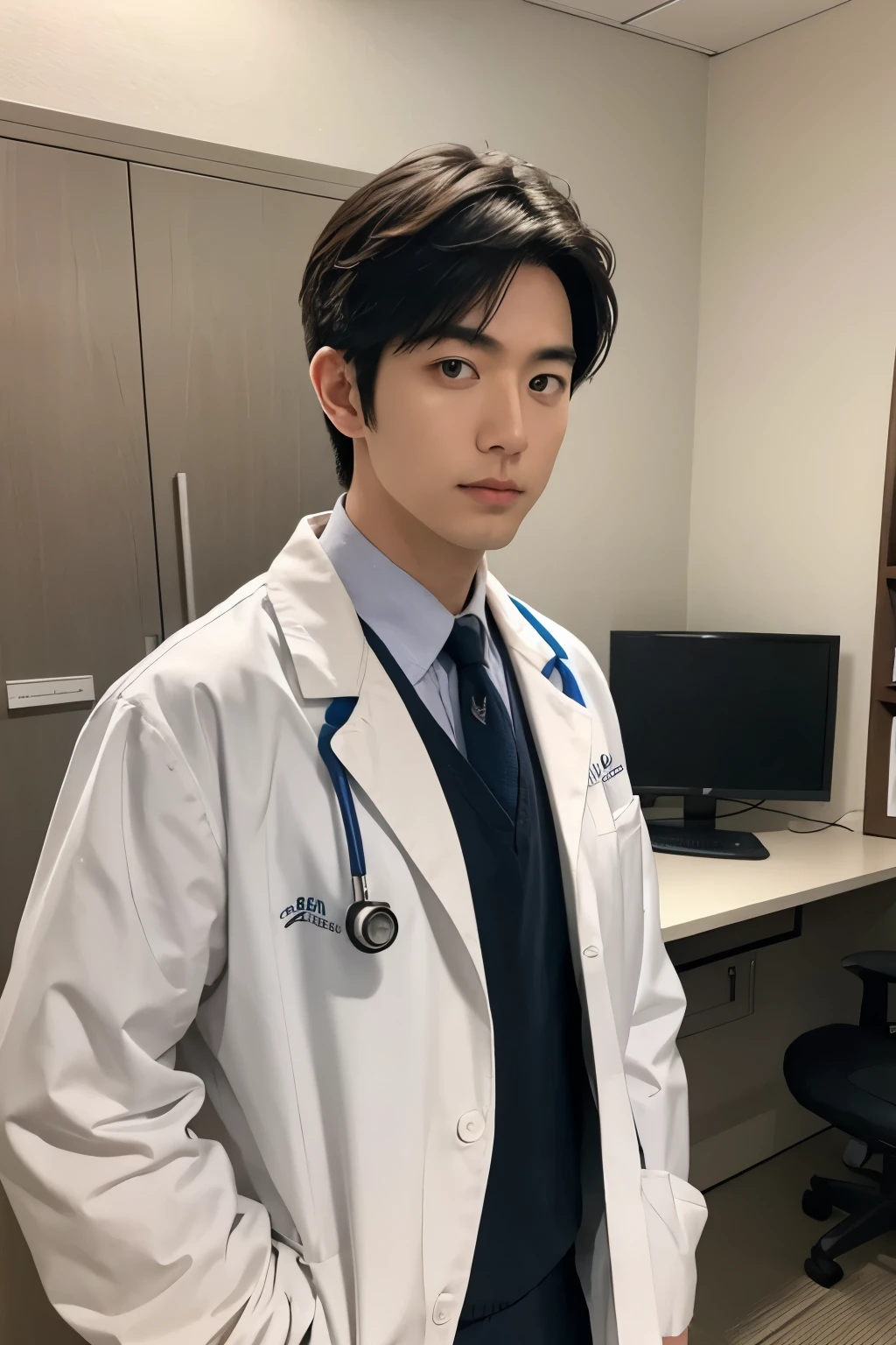 doctor, japanese, handsome, upper body