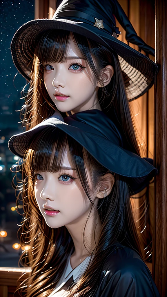 AIBeauty、Real Beauty、Witch Prompt、fly in the sky、Starry Sky、broom
