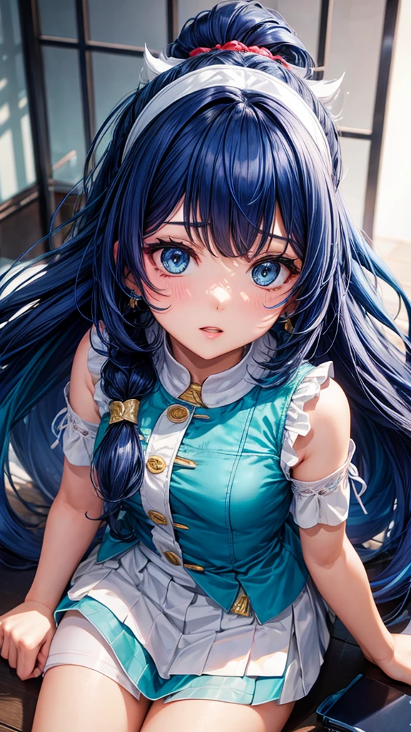 Wanita dengan rambut biru