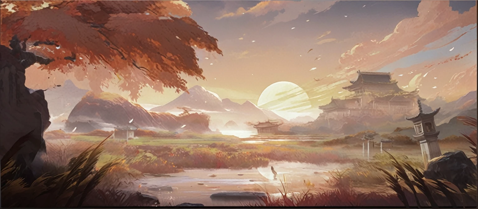 (Best image quality,4k,8K,high resolution,masterpiece:1.2),Extremely detailed,(lifelike,lifelike,lifelike:1.37),Chinese Courtyard Scene,Journey to the West theme song,close to camera,Screen-centric,A fusion of warm and cool colors,