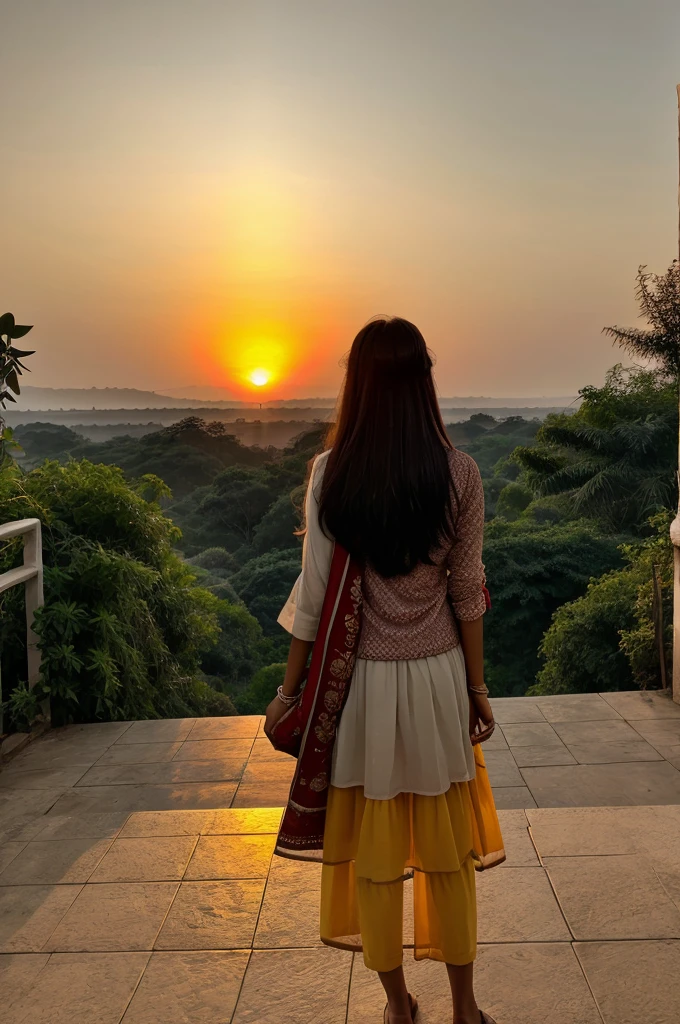 Ek panting jisme Sun set ka seen ho