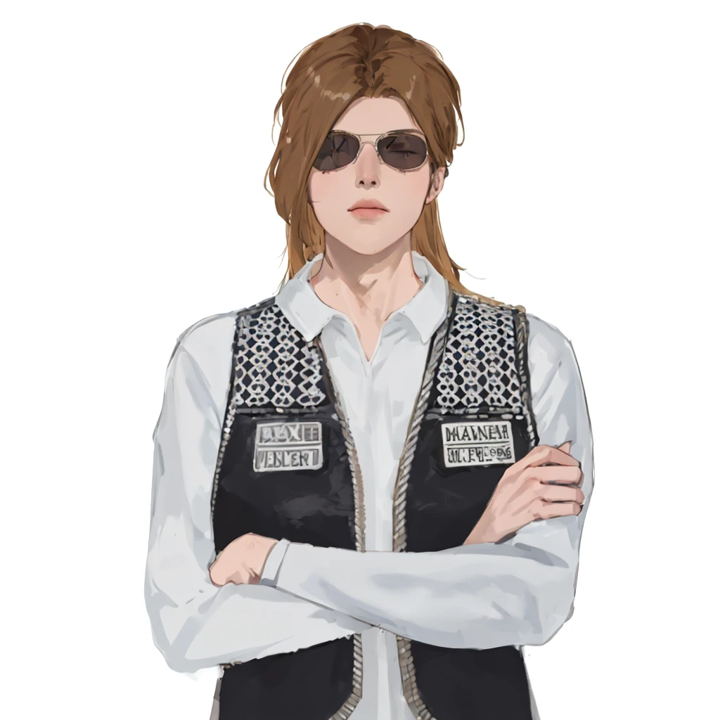 (masterpiece:1.2, best quality), (girl, solo, sexy body:1.2),flat face,Hair: buzz cut,Clothing: oversized, distressed denim jacket with patches and pins, paired with black skinny jeans and combat boots, Hanging out in an underground music venue or street art exhibit