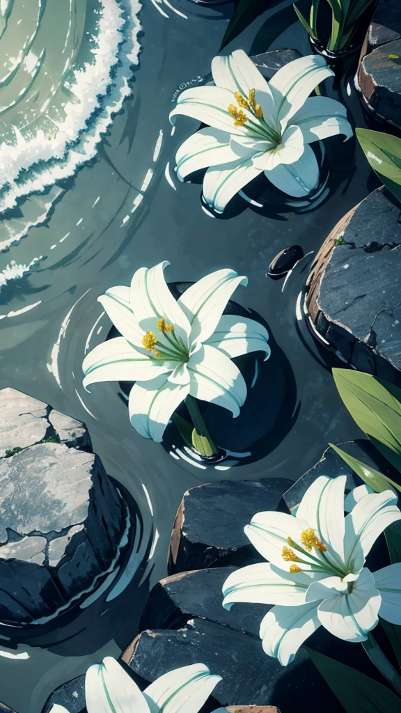 Fresh flowers bloom，FlowersVarious kinds of flowers，Roseonthly flowers，The sea under the lilies