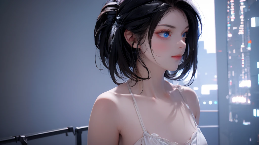Bust photo,a beautiful female,messy hair,s girl,Symmetrical bun,hair adornments,jewelry,The face is delicate,eye shadows,Crop topping,Bare chest,Expose the lower body,Fine fine skin,Soft light effects,Delicate and smooth hair,exquisite detailing,Eye highlights,Fair skin,Fine portrayal,Ultimate detail,Cinematic quality,being thin,slenderness,Fragmentation,hair detail,Thin bangs,Shawl hair,Correct bodies,Naked leakage,shadowing,Air bangs,8K,Super meticulous,Fine fabric texture,softness,complaisant,Smooth texture,Dunhuang style,Delicate pattern,Correct hand drawing,anatomy correct,acurate,the night,Night,lamplight,dingdall effect,Ray traching,HUD,exteriors,outside,A desert, --auto