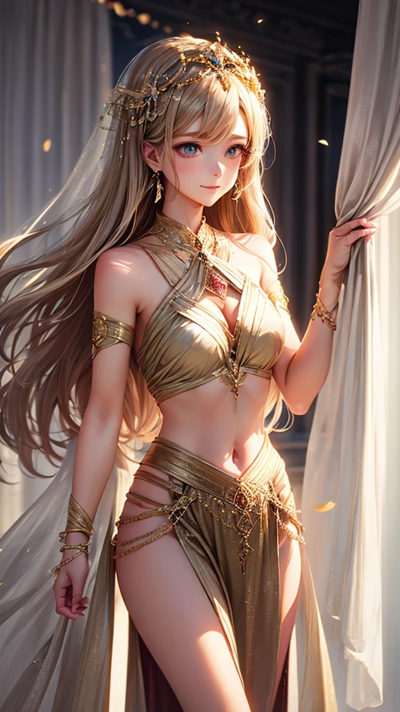 tmasterpiece，Highest image quality，Beautiful bust of noble western dance，Sophisticated black and blonde hairstyle，A dazzling array of exquisite jewelotic bikini dance wear，Ultra-detailed details，advanced。At the Pixiv Art Station，Break your own power，，The kinky is exposed，R-18G