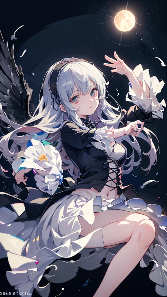 Gothic aesthetic, 1girl, detail Eroguro, Gore detailes, Kawaii Details, only 5 fingers on each hand, dynamic angle, perfect anatomy, teeth sticking out of the neck with a tongue out, skull on top of head and blades protruding from shoulder,