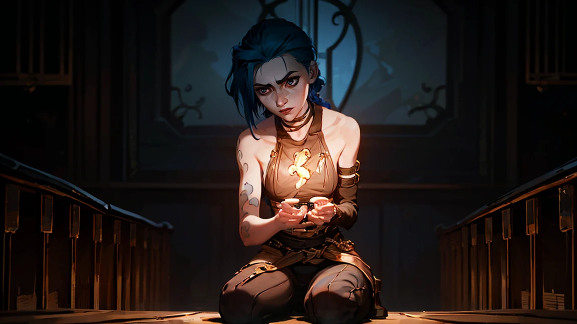 (masterpiece, Best quality), 1 Girl, portrait, very sexy, crazy look, smile, crying, pink tears, tears on the cheeks, tears from eyes, full length (full body 1.1.), очень feminine, fighting stance, battle, fire, explosions, burning city, beautiful waist, gloomy composition, flame, fire, Flash, very beautiful, feminine, long hair, hair braided in long braids, very sexy, tight leather pants, emphasis on the eyes, face accent, Beautiful face, Hands, Hair, Haired ponytail, red purple eyes, Джинкс crying, Blue cloud tattoo, (masterpiece, Best quality), Side lighting, beautiful detailed eyes, crazy face), (Best quality), (masterpiece), magic photography, Spectacular lighting, Photorealism, ultra detailed, интимная portraitная композиция, 1. 4,8K UHD, aesthetic, Cd., a high resolution, 8K, better lighting, Best shade, Ultra-HD, a high resolution, sharp focus, complex background, cinematic lighting, ((Landscape view)), 4K block, (better lighting), ((cinematic lighting)),
