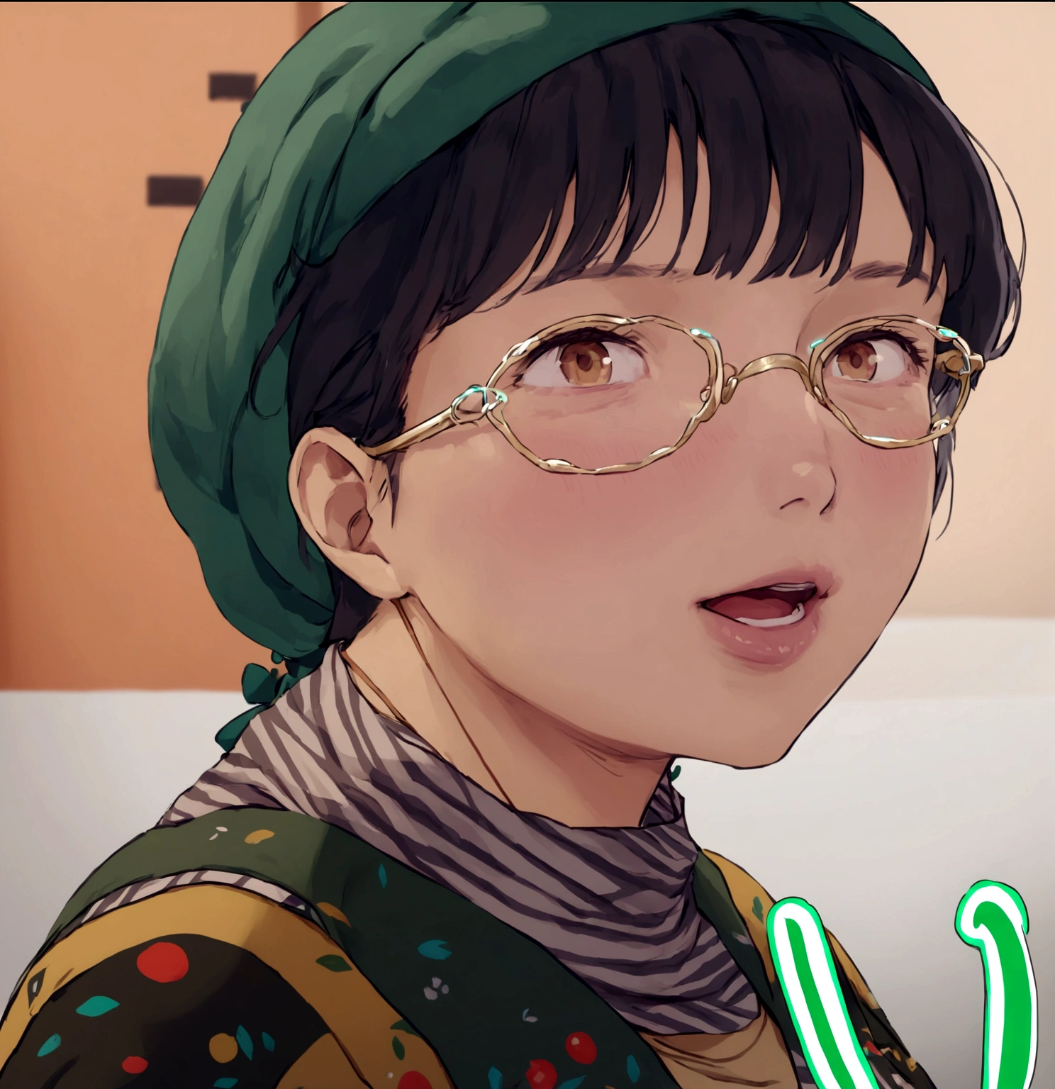Please make the illustration on the left above look a bit more motherly.
