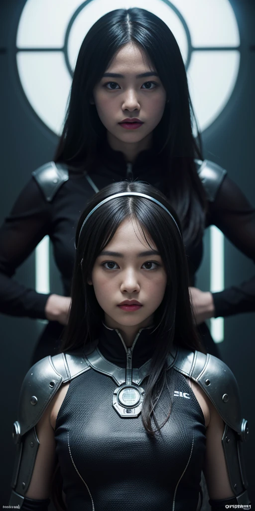 there is a woman with a headdress and a lot of wires, highly detailed vfx portrait of, symmetry! futuristic robotic, nekro, nilian animation studio, vadim voitekhovitch, extremely detailed goddess shot, 2015 cinematography, beautiful cyborg girl, jason engle, keyframe, anthropomorphic _ humanoid, futuristic suzuki --ar 16:9