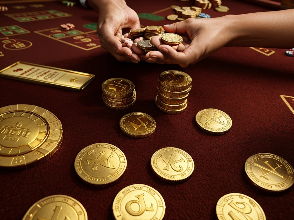 Gold coins falling from the sky，rupee，Large Casino Casino，Lots of gold coins，Award，poster，masterpiece