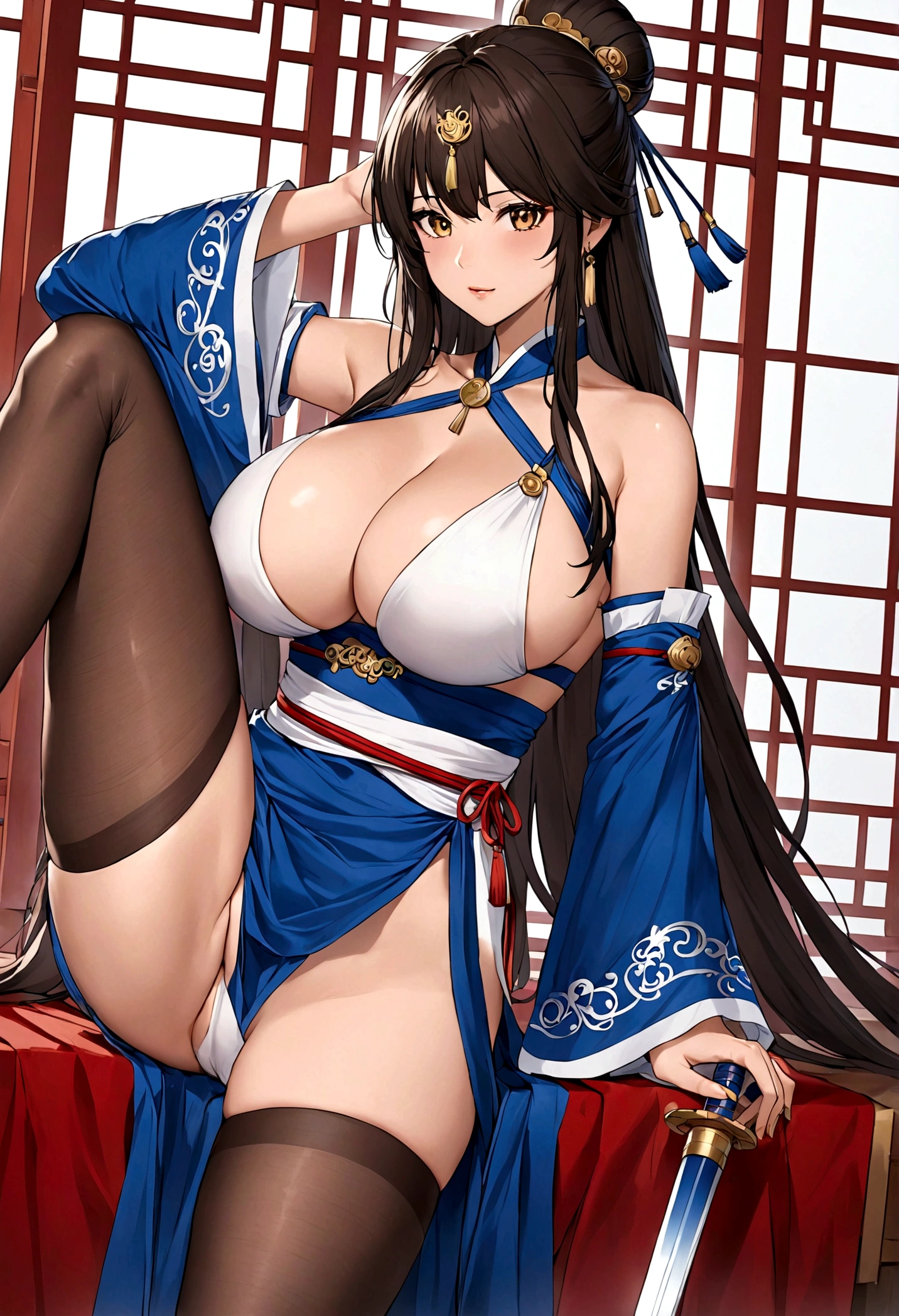 Saber huge breasts wuxia tights 