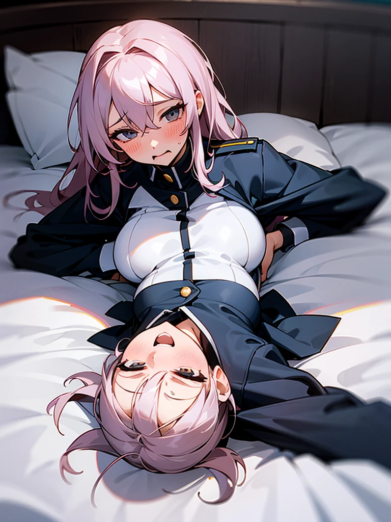 (Highest quality), (masterpiece), highly detailed, Ultra-high resolution, 2 girls,  young girl, Sisters sleeping side by side, close together, ベッドで裸にパンティストッキングで開脚して私と陰茎生挿入種付け中出しセックス中に私の陰茎を挿入した状態でSleeping with eyes closedIchikaとその隣で裸にパンティストッキングで開脚して私の陰茎を挿入したままの状態で尿道からお漏らししてSleeping with eyes closedNino, Two whole bodies, Eyes that are uniform in shape, She has pubic hair growing, Beautiful Vagina, White semen is spilling out from the gap between her vagina and my penis inserted in her vagina., A small cross-section of a uterus with a penis expelling semen in the background, Pink Hair, Asymmetrical Very Short Hair,Sleeping with eyes closed, Small Breasts, 
