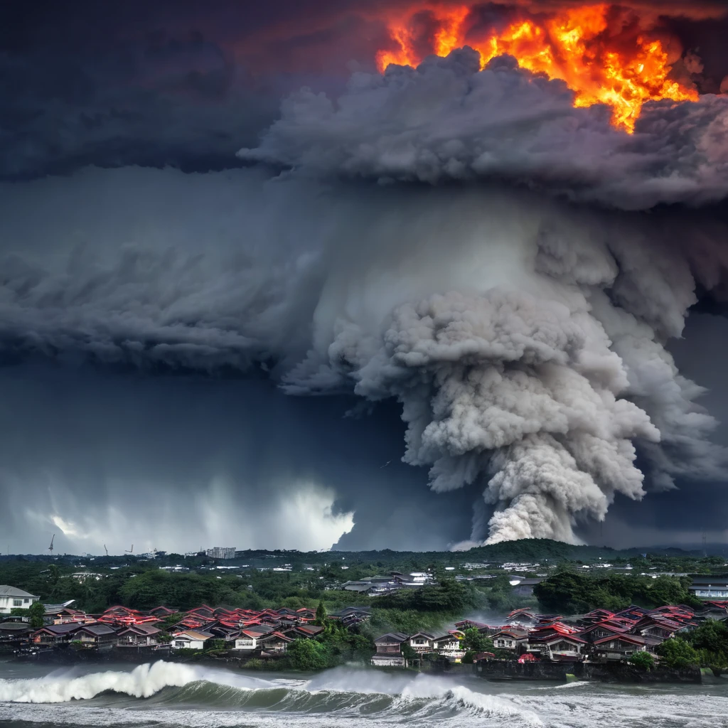 fire, hell, storm, typhoon