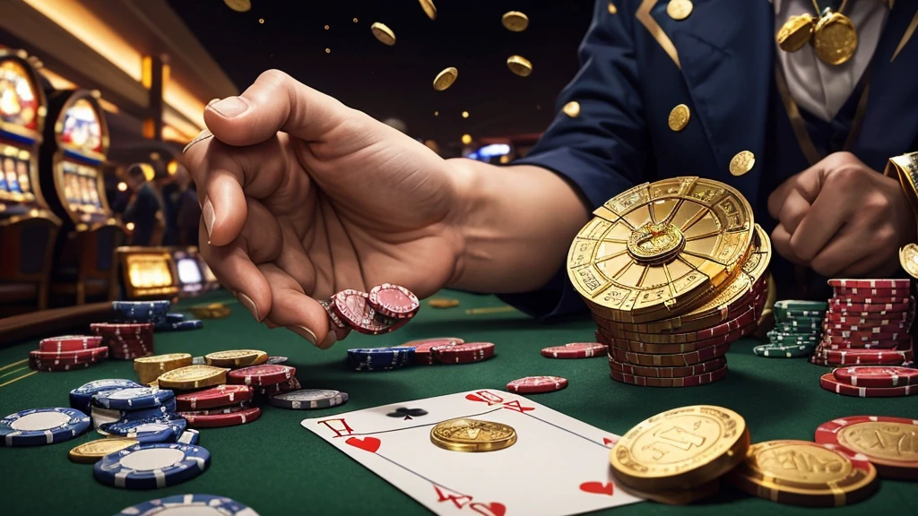Gold coins falling from the sky,rupee,Large Casino Casino,Lots of gold coins,Award,poster,masterpiece