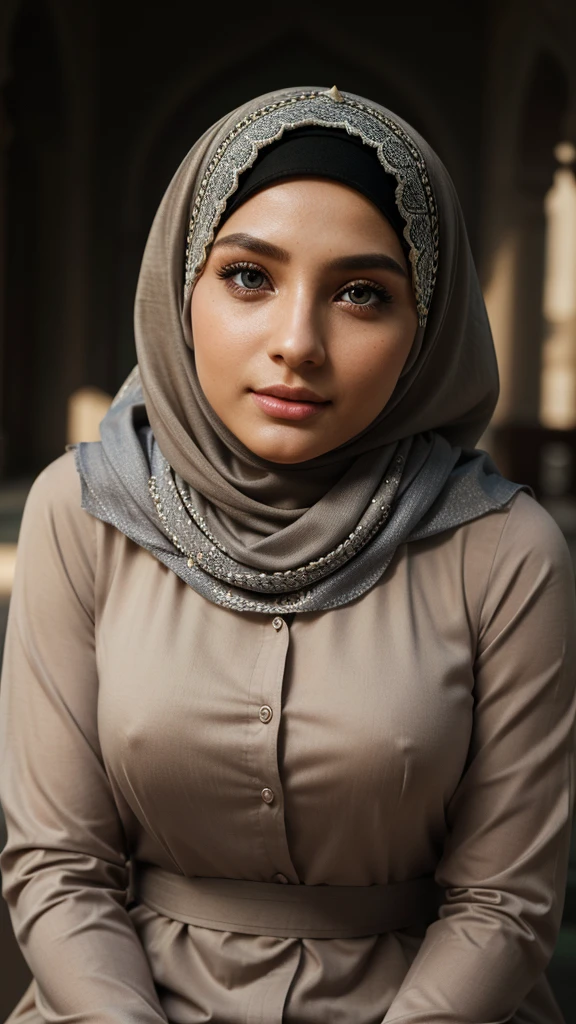 1girl, solo, beautiful face, high detailed realistic eyes, double eyelids, high detailed realistic pupils, (upon body from head to waist:1.36), (wearing hijab:1.37), (moslem headscarf:1.37), reading glasses, sitting alone on a long chair, amazing mosque park background, taj mahal, best quality, masterpiece, highres, black and white moslem female dress, Beautiful face, (upon body from head to waist:1.35), tyndall effect, photorealistic, dark studio, two tone lighting, 8k uhd, dslr, soft lighting, high quality, volumetric lighting, candid, Photograph, high resolution, 4k, 8k, Bokeh, (hyperrealistic girl), (illustration), (high resolution), (extremely detailed), (best illustration), (beautiful detailed eyes), (best quality), (ultra-detailed), (masterpiece), (wallpaper), (photorealistic), (natural light), (rim lighting), (detailed face), (high detailed realistic skin face texture), (anatomically correct), (heterochromic eyes), (detailed eyes), (sparkling eyes), (dynamic pose), (hair completely covered by the hijab:1.35), looking to viewer