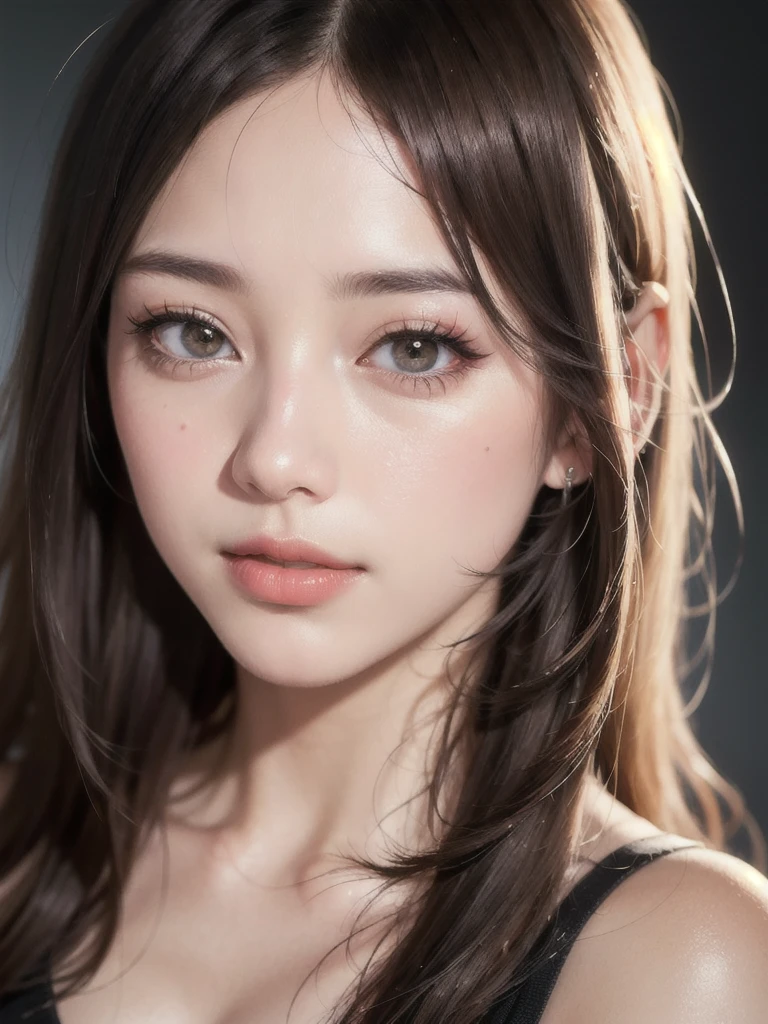 (8k, RAW photo, photorealistic:1.25) ,( lipgloss, eyelashes, gloss-face, glossy skin, best quality, ultra highres, depth of field, chromatic aberration, caustics, Broad lighting, natural shading,Kpop idol) looking at viewer with a serene and goddess-like happiness,